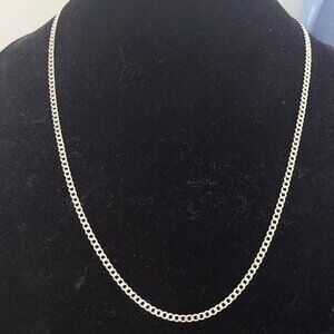 Women's Vintage Sterling Silver 23 Inch Sleek Classic Chain Necklace